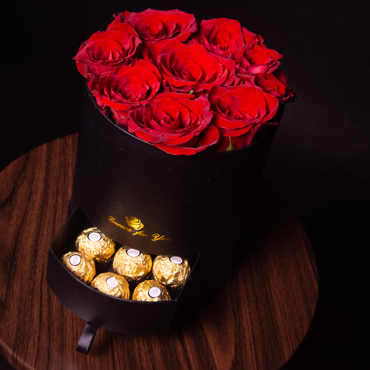 Box Rosas con Cajoncito de Bombones