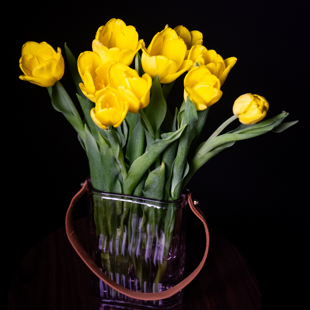 Florero de 10 Tulipanes Coloridos